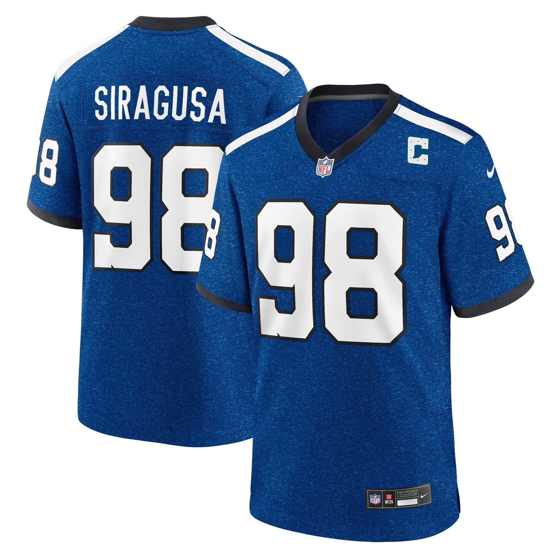 Tony Siragusa Indianapolis Colts Indiana Nights Alternate Game Jersey - Royal football jersey product view 1