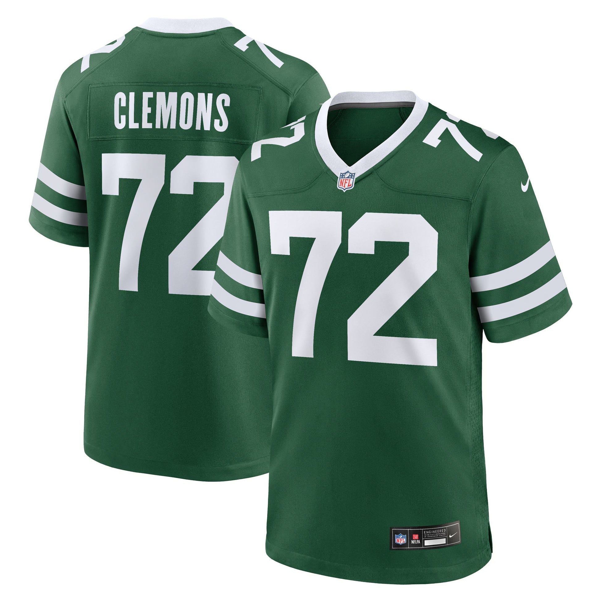 New York Jets Micheal Clemons Legacy Green Team Game Jersey football jersey product view 1