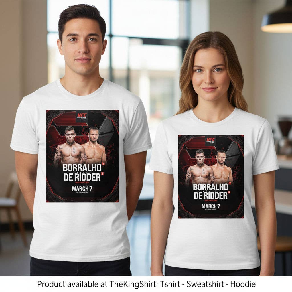 Ufc 326 Borralho Vs De Ridder Vegas Tee 2026 Unisex T-shirt, Sweatshirt, Hoodie, Long Sleeve Tee - T-Shirt, Sweatshirt, Hoodie