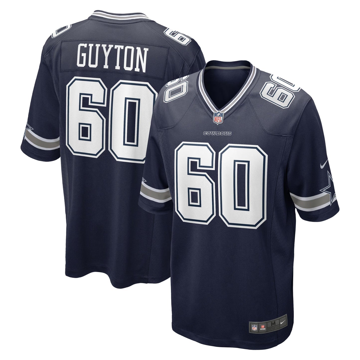 Dallas Cowboys Tyler Guyton Navy Player Game Jersey football jersey product view 1