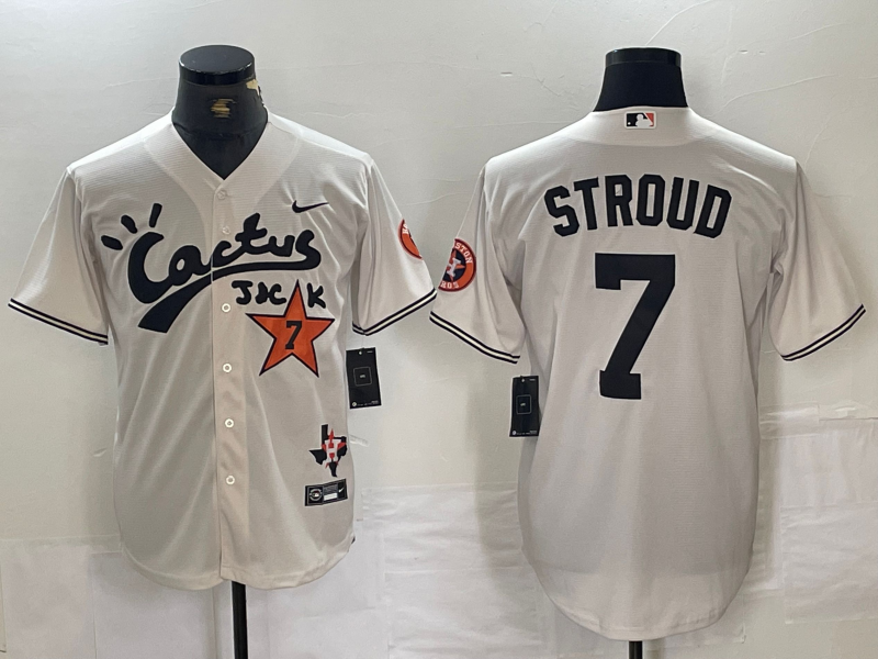 Men's Houston Astros C.J. Stroud White Limited Player Jersey baseball jersey product view 1