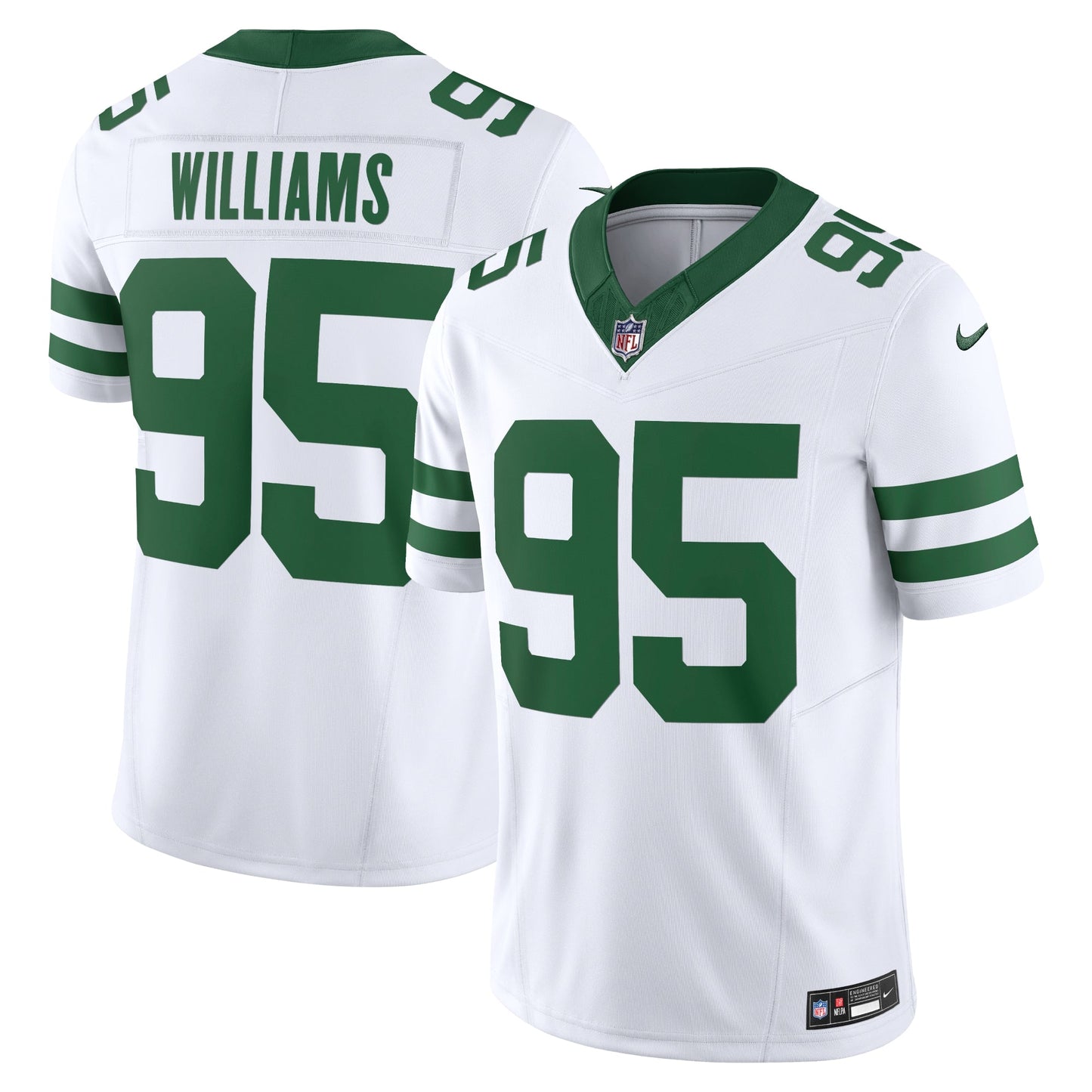 Quinnen Williams New York Jets Vapor F.U.S.E. Limited Jersey - Legacy White football jersey product view 1