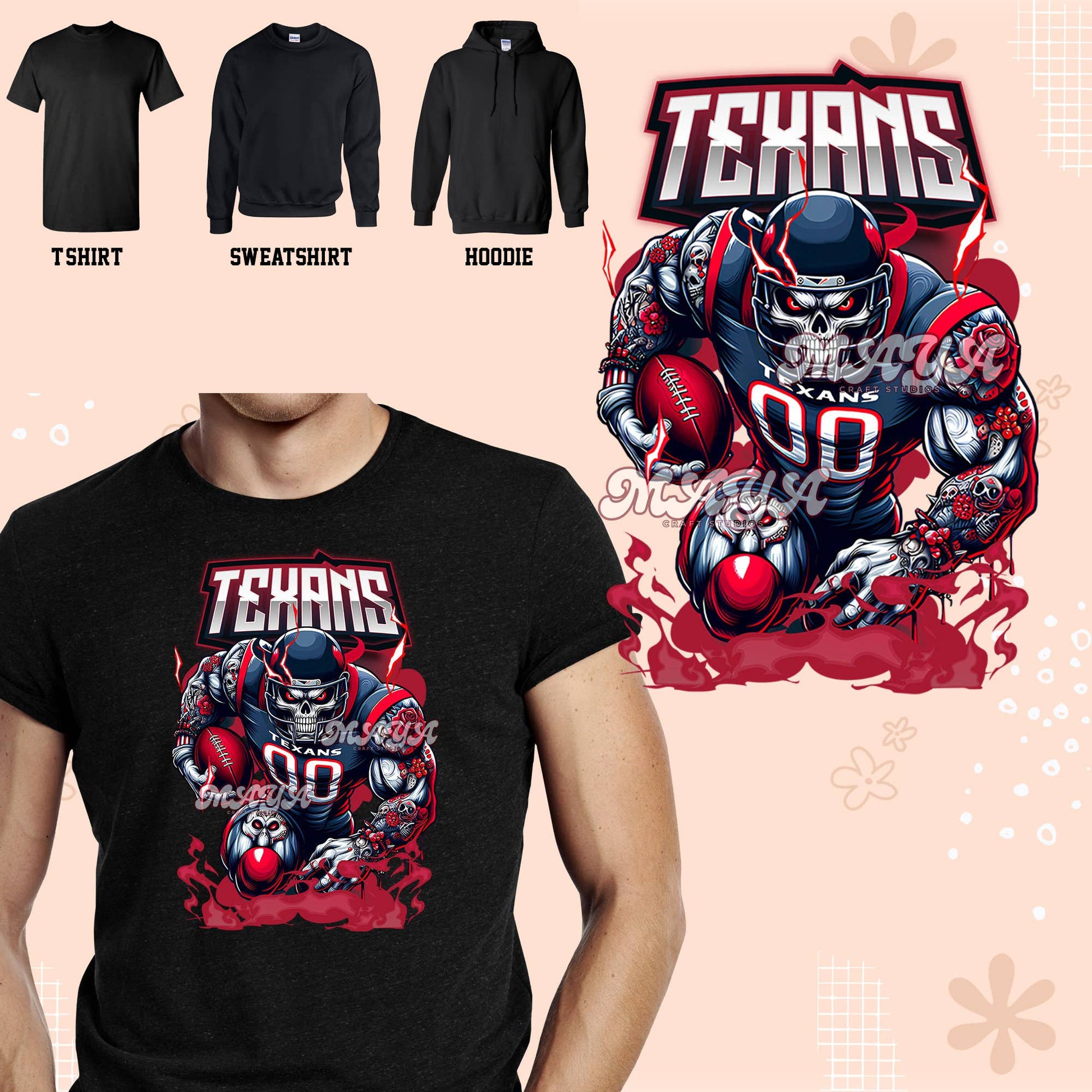 Game Day Shirt Houston Texans Mascot Mom Gift Unisex T-shirt, Sweatshirt, Hoodie, Long Sleeve Tee - T-Shirt, Sweatshirt, Hoodie