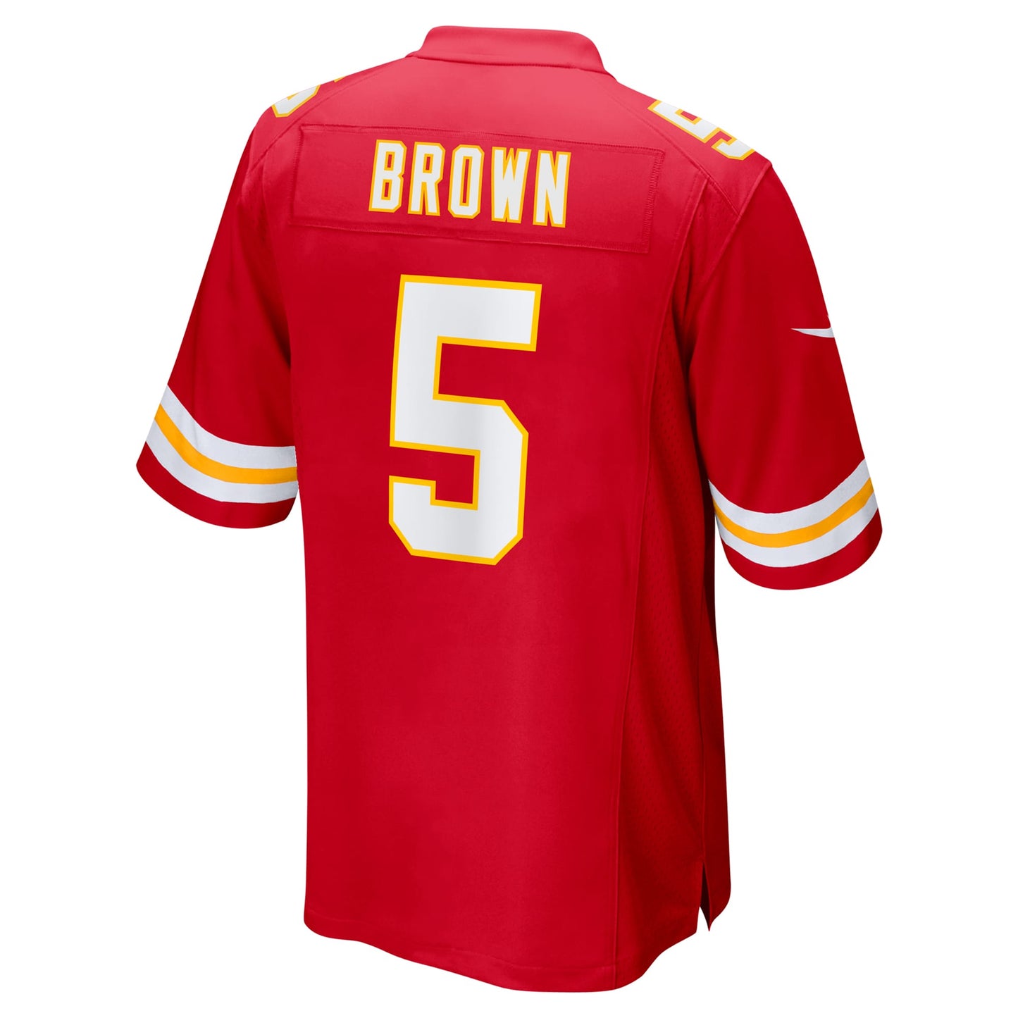 Marquise Brown Kansas City Chiefs Game Jersey - Red football jersey product view 3