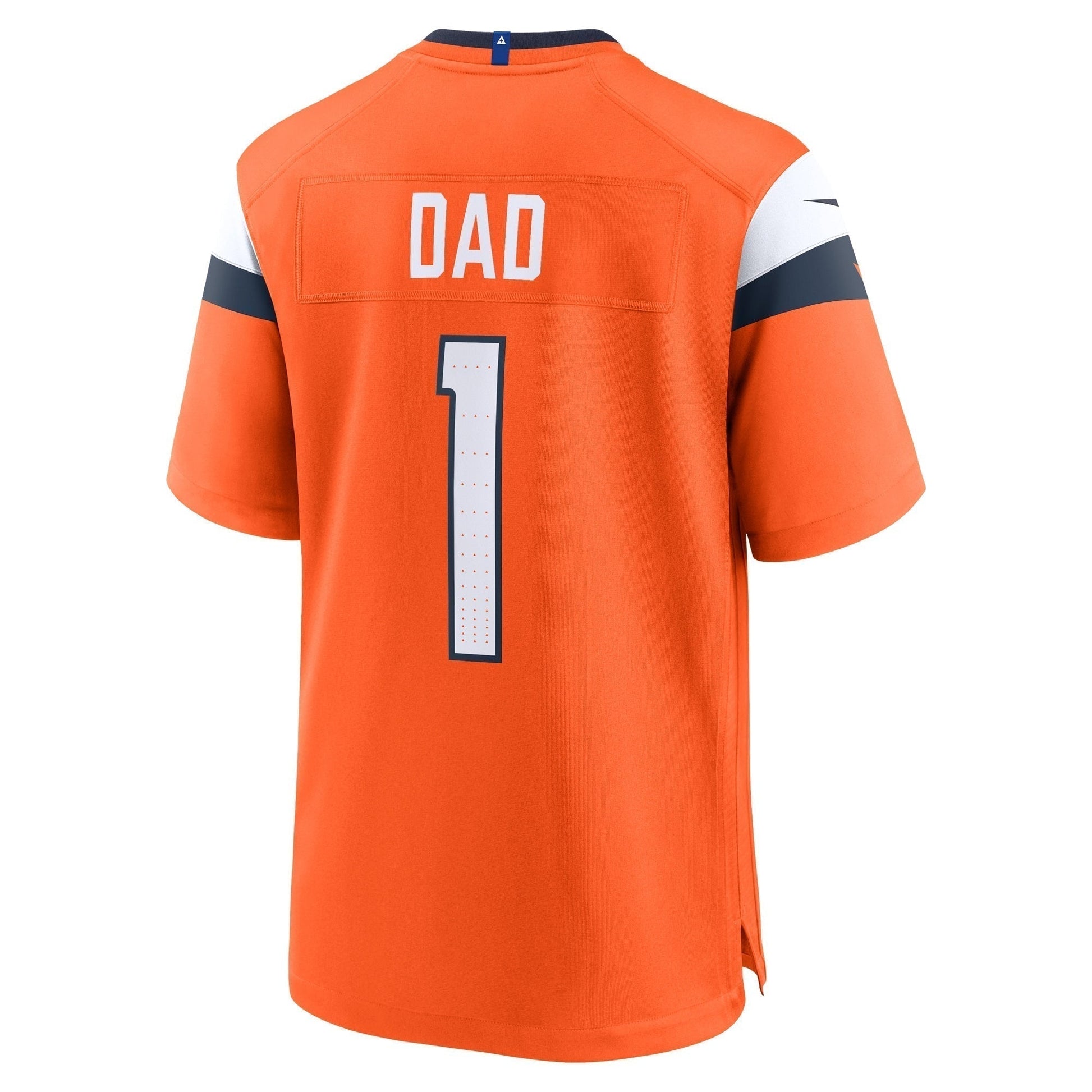 Denver Broncos #1 Dad Game Jersey - Orange football jersey product view 3
