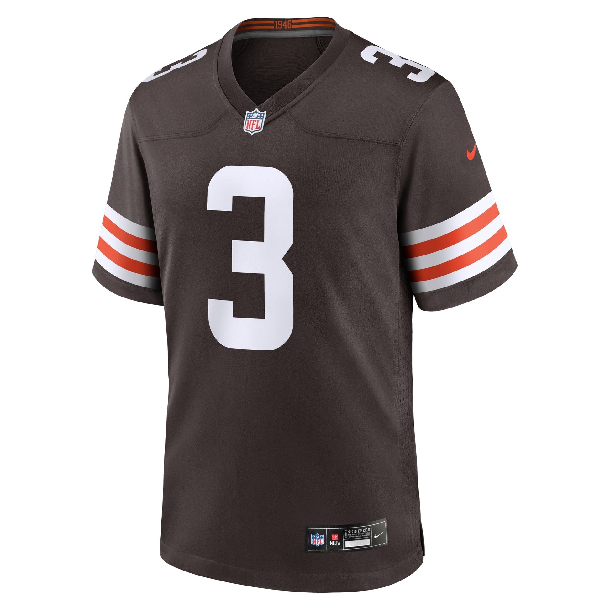 Jerry Jeudy Cleveland Browns Game Jersey - Brown football jersey product view 2