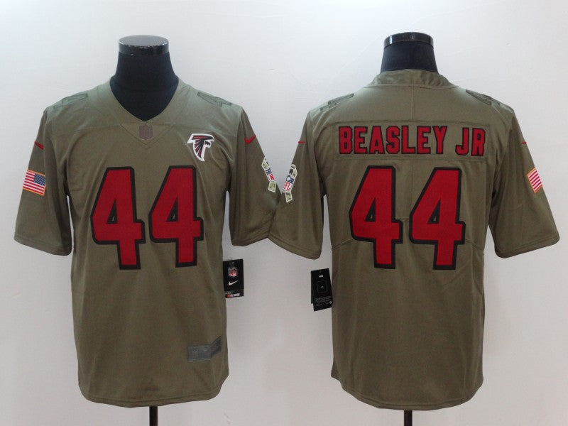 Men's Atlanta Falcons Vic Beasley Jr #44 Brown Game Jersey1 football jersey product view 1