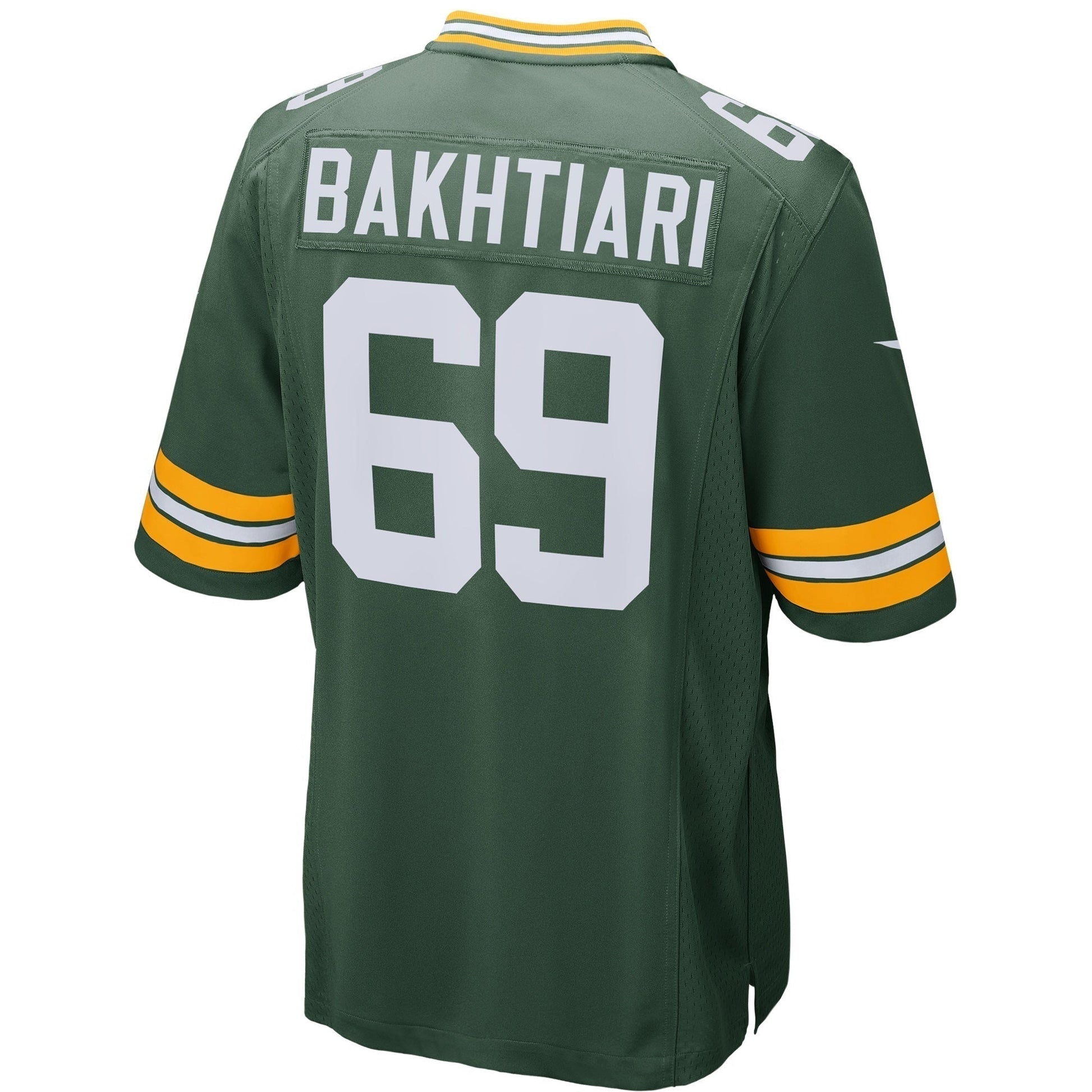 David Bakhtiari Green Bay Packers Game Jersey - Green football jersey product view 3
