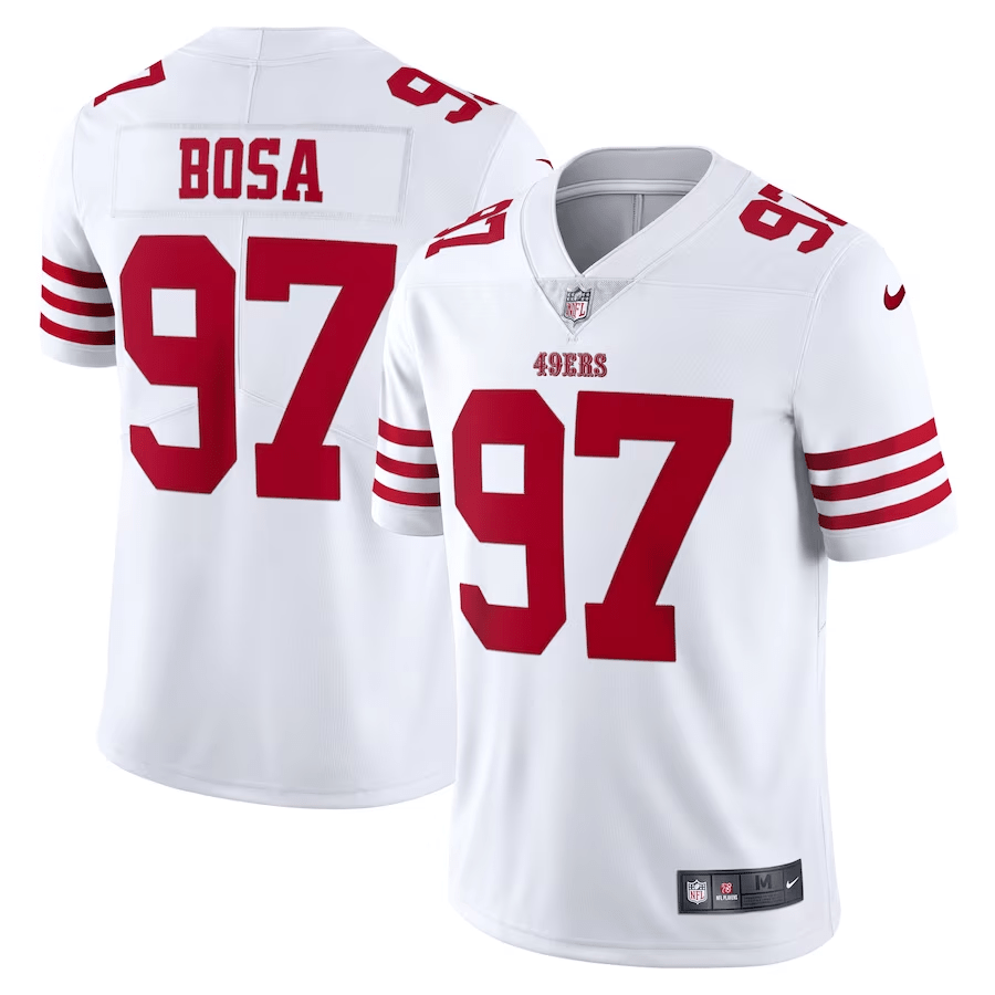 Nick Bosa San Francisco 49ers Vapor Limited Jersey - White football jersey product view 1