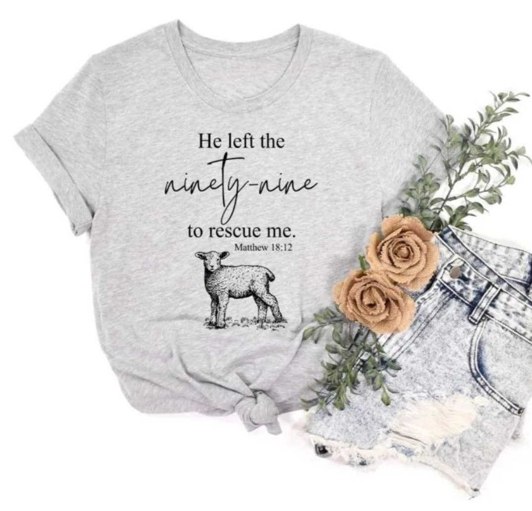 New He Left the 99 Christian Spring Graphic Tee Unisex T-shirt, Sweatshirt, Hoodie, Long Sleeve Tee - T-Shirt, Sweatshirt, Hoodie
