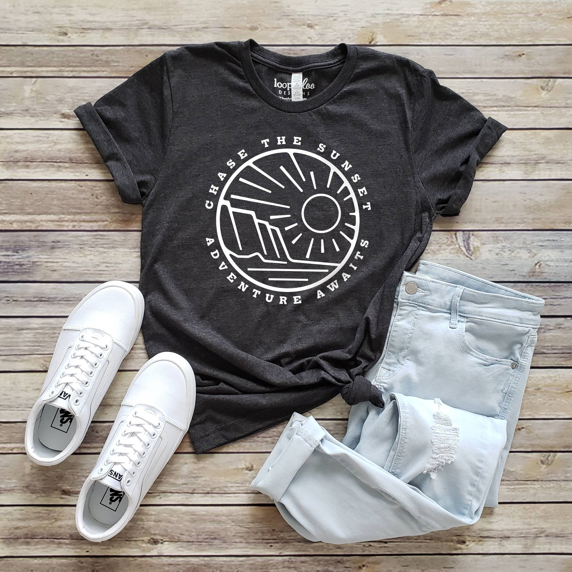 Chase the Sunset Tee | Outdoor | Sizes XS-2XL Unisex T-shirt, Sweatshirt, Hoodie, Long Sleeve Tee - T-Shirt, Sweatshirt, Hoodie