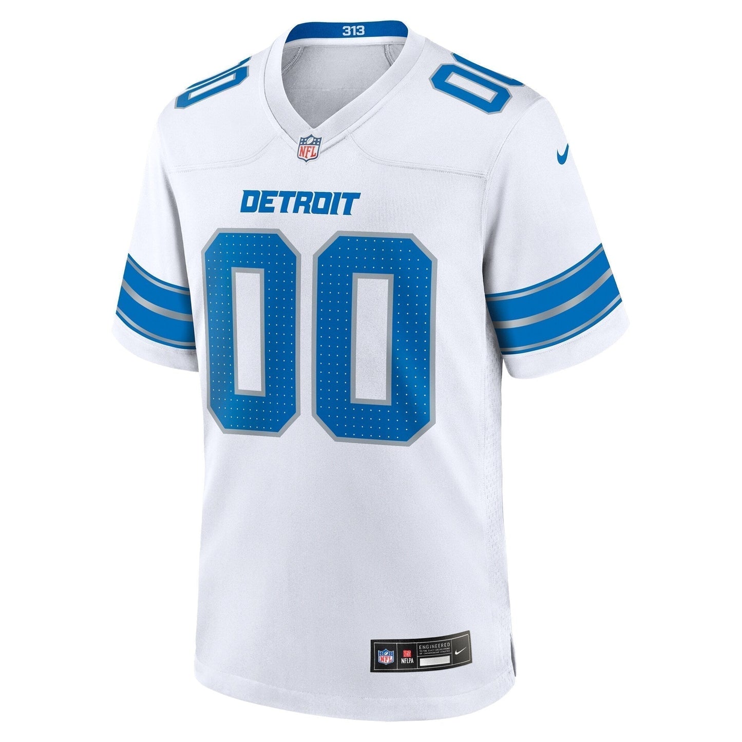 Detroit Lions Custom Game Jersey - White football jersey product view 2