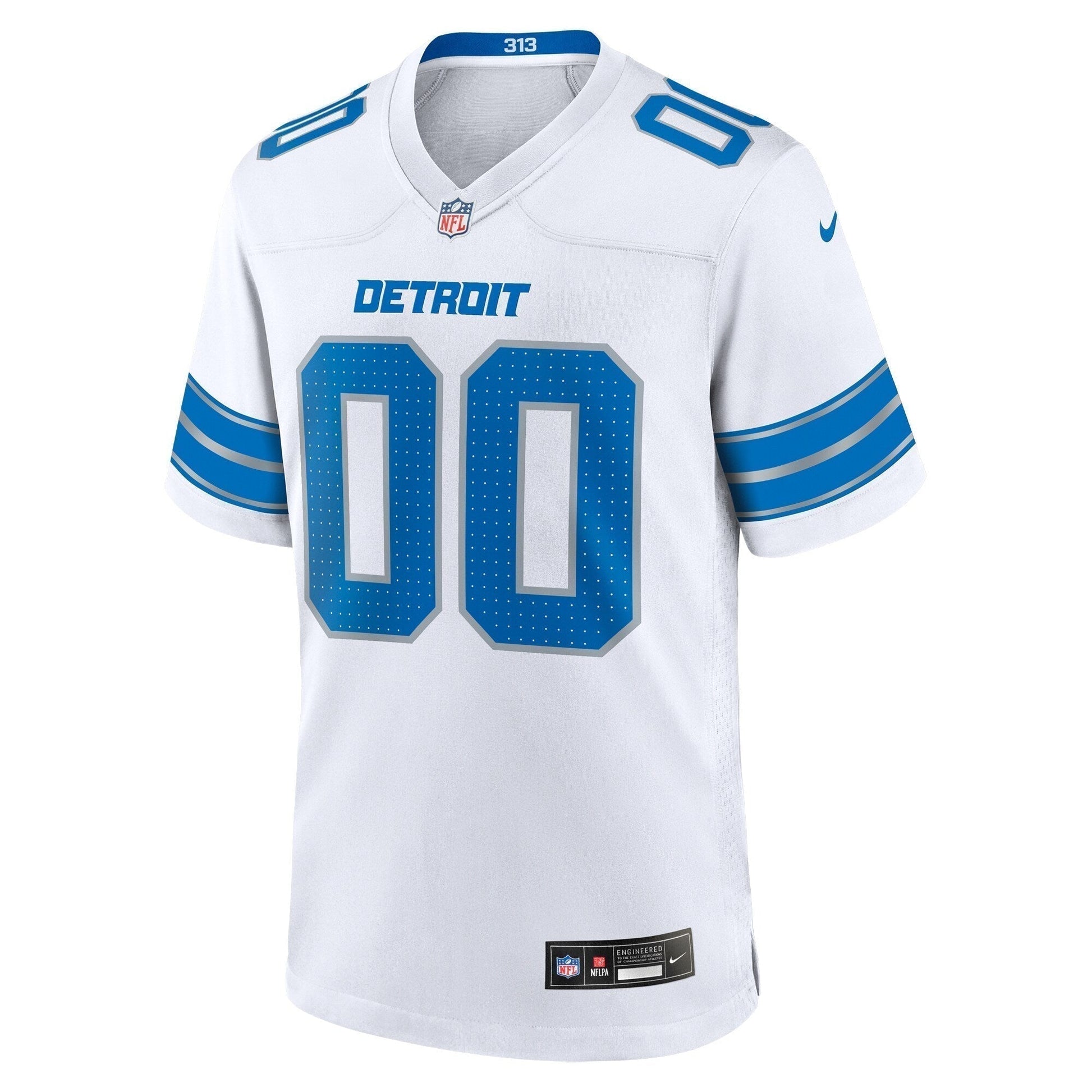Detroit Lions Custom Game Jersey - White football jersey product view 2