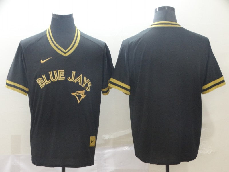 Men's Toronto Blue Jays Black Blank Replica Player Jersey baseball jersey product view 1