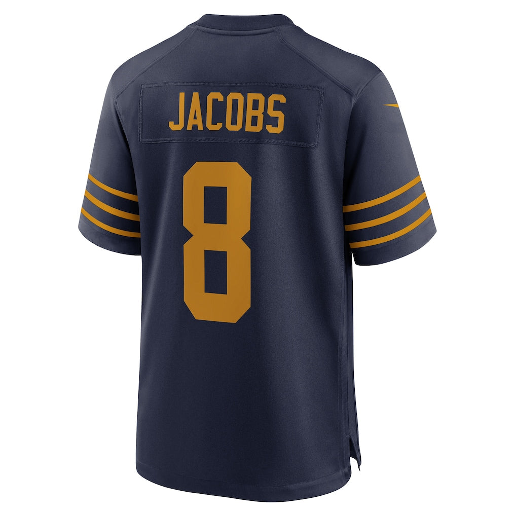 GB. Packers #8 Josh Jacobs Navy The 1923 Classic Game Jersey football jersey product view 1