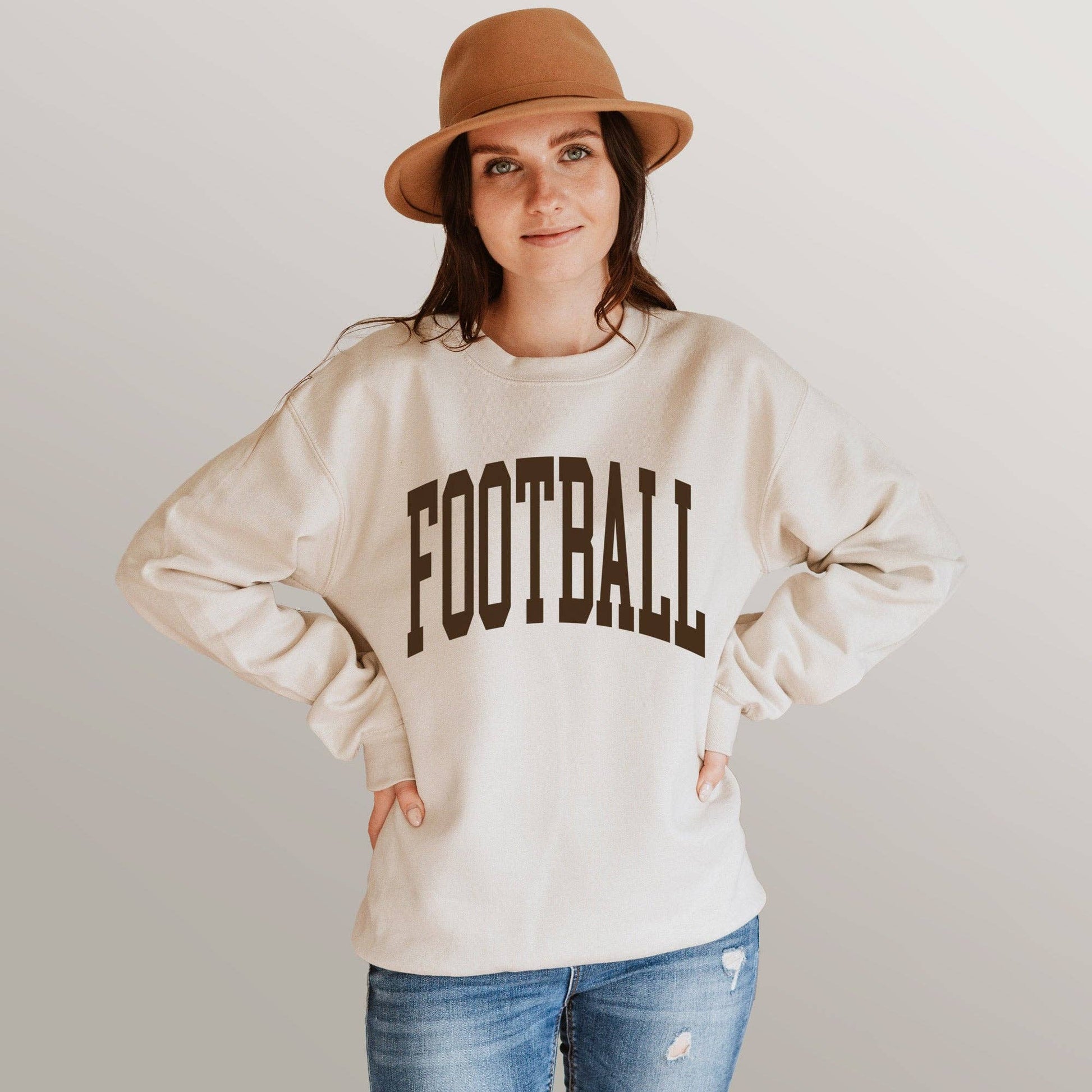 Football Crewneck Sweatshirt Unisex T-shirt, Sweatshirt, Hoodie, Long Sleeve Tee - T-Shirt, Sweatshirt, Hoodie