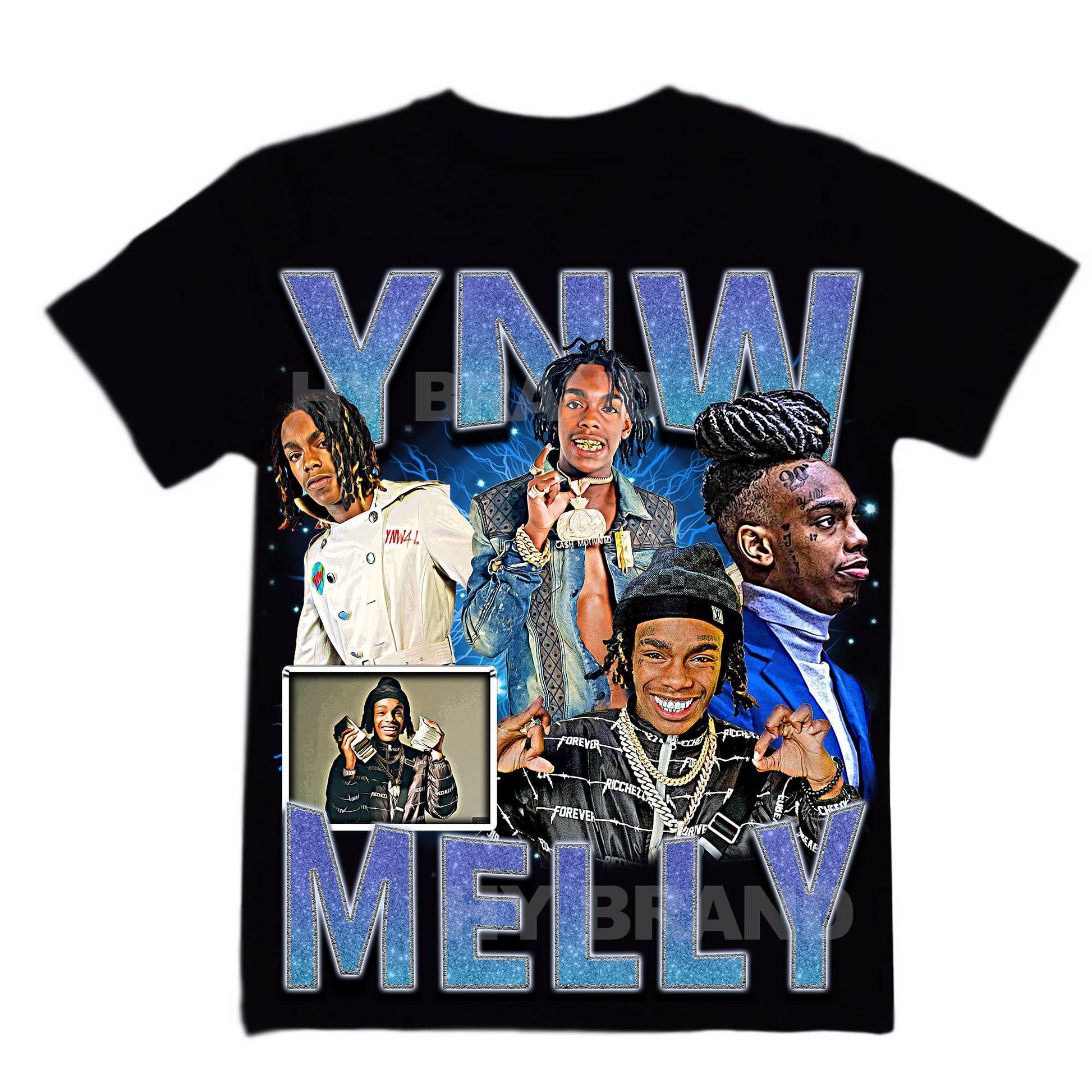 Ynw Melly Vintage Bootleg T-Shirt, Ready To Print Football T Unisex T-shirt, Sweatshirt, Hoodie, Long Sleeve Tee - T-Shirt, Sweatshirt, Hoodie