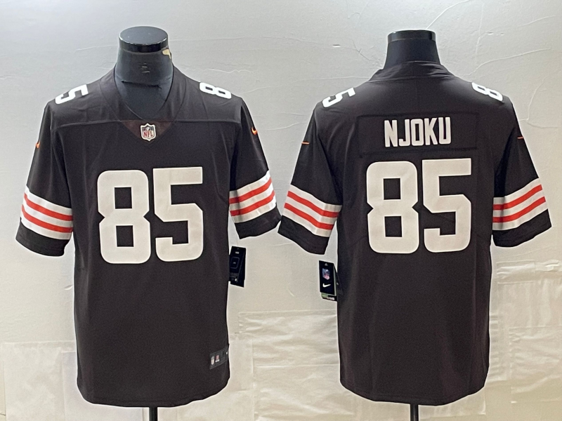 Men's Cleveland Browns David Njoku #85 Brown Game Player Jersey1 football jersey product view 1