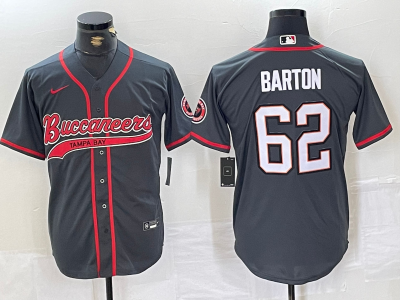 Men's Tampa Bay Buccaneers Graham Barton Gray Game Jersey football jersey product view 1