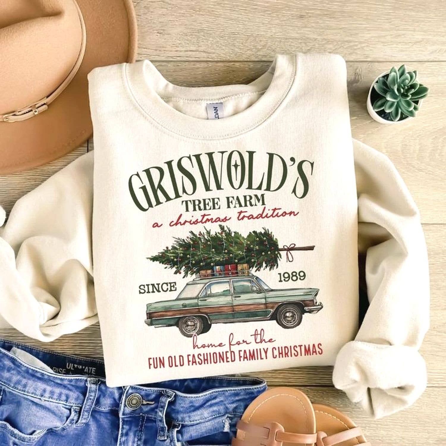 Griswolds Christmas Sweatshirt - Tree Farm Since 1989 Unisex T-shirt, Sweatshirt, Hoodie, Long Sleeve Tee - T-Shirt, Sweatshirt, Hoodie