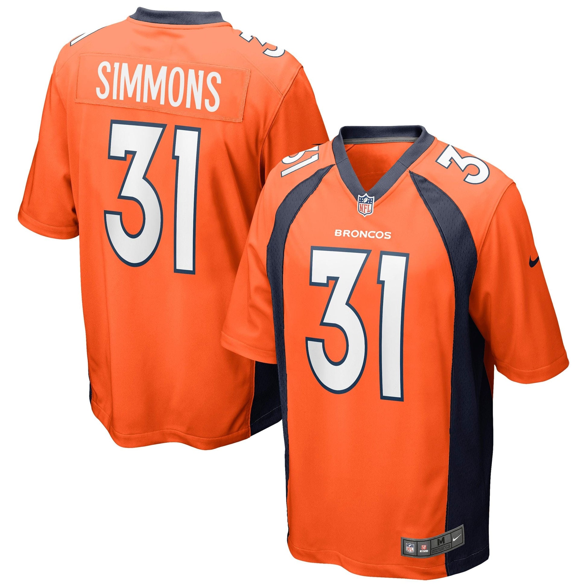 Justin Simmons Denver Broncos Jersey football jersey product view 1