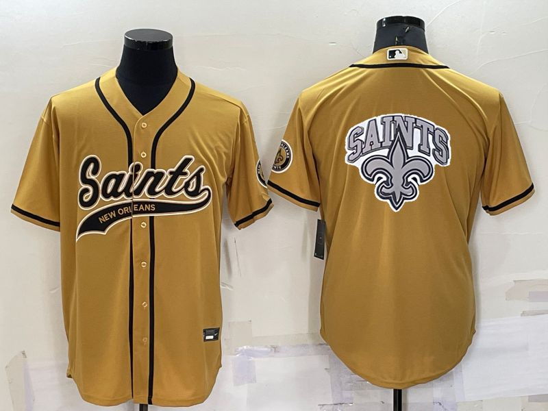 Men's New Orleans Saints Yellow Game Jersey football jersey product view 1