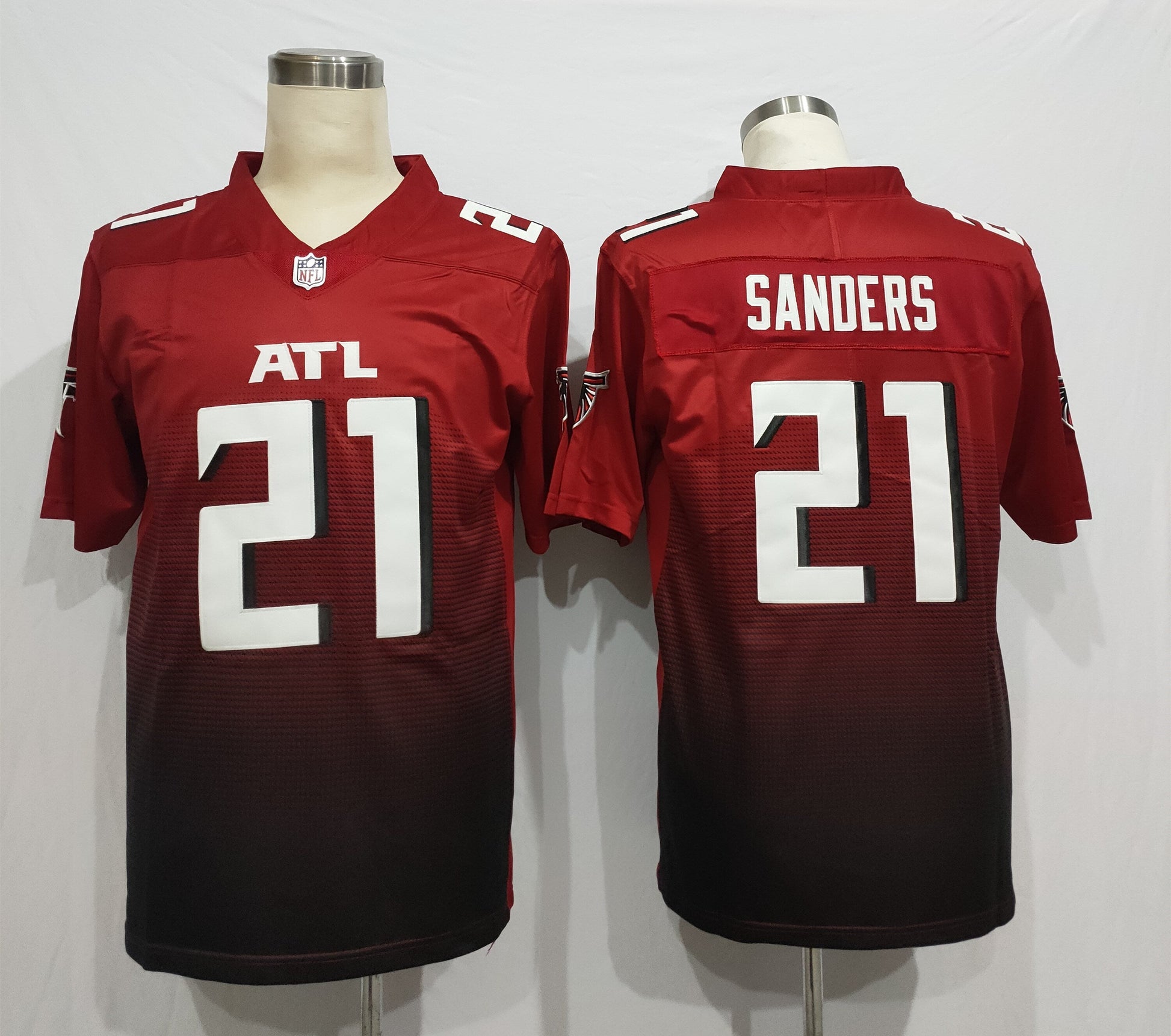 Men's Atlanta Falcons Deion Sanders Red 2nd Alternate Game Jersey football jersey product view 1