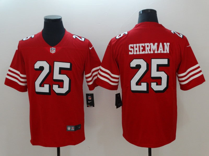 Men's San Francisco 49ers Richard Sherman Red Game Player Jersey football jersey product view 1