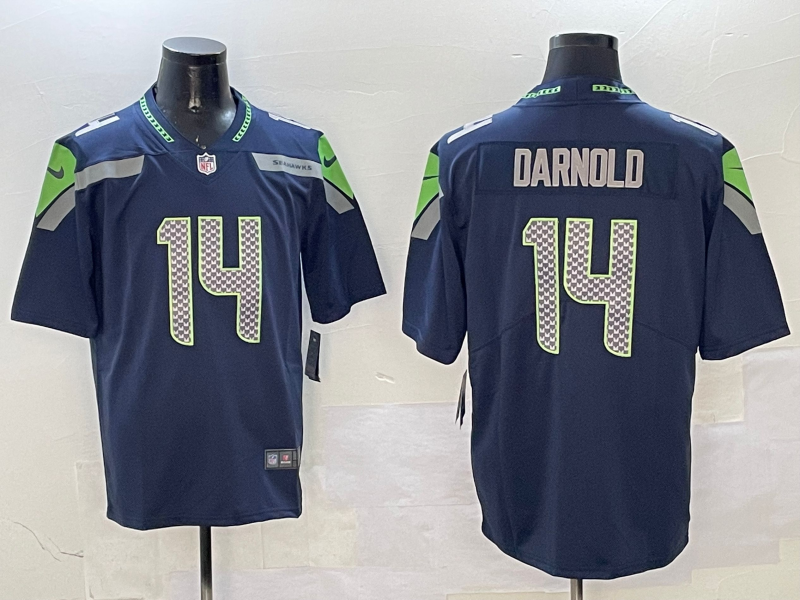 Men's Seattle Seahawks Sam Darnold College Navy Game Player Jersey football jersey product view 1