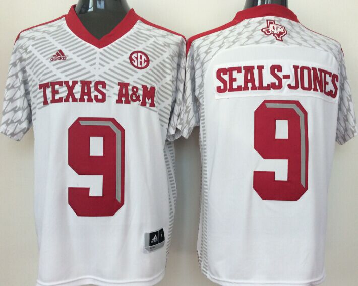 Men's Texas A&M Aggies Ricky Seals-Jones White Player Jersey sports jersey product view 1