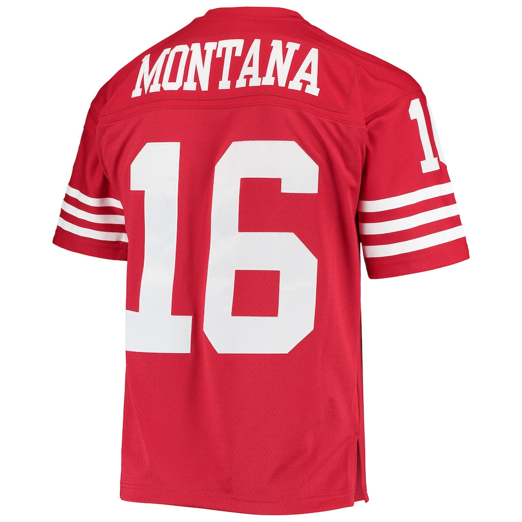 SF.49ers #16 Joe Montana Scarlet Legacy Replica Jersey football jersey product view 1
