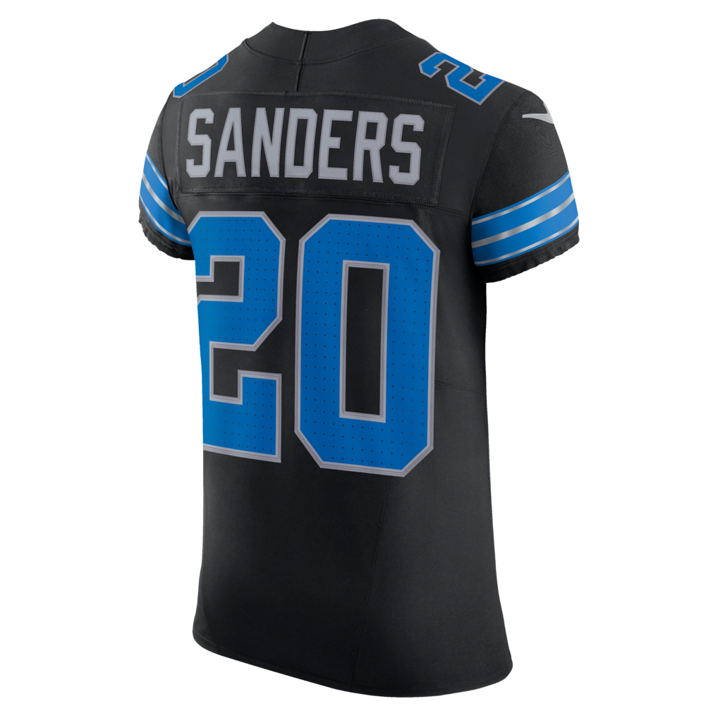 D.Lions #20 Barry Sanders Black Alternate Vapor F.U.S.E. Elite Jersey football jersey product view 1
