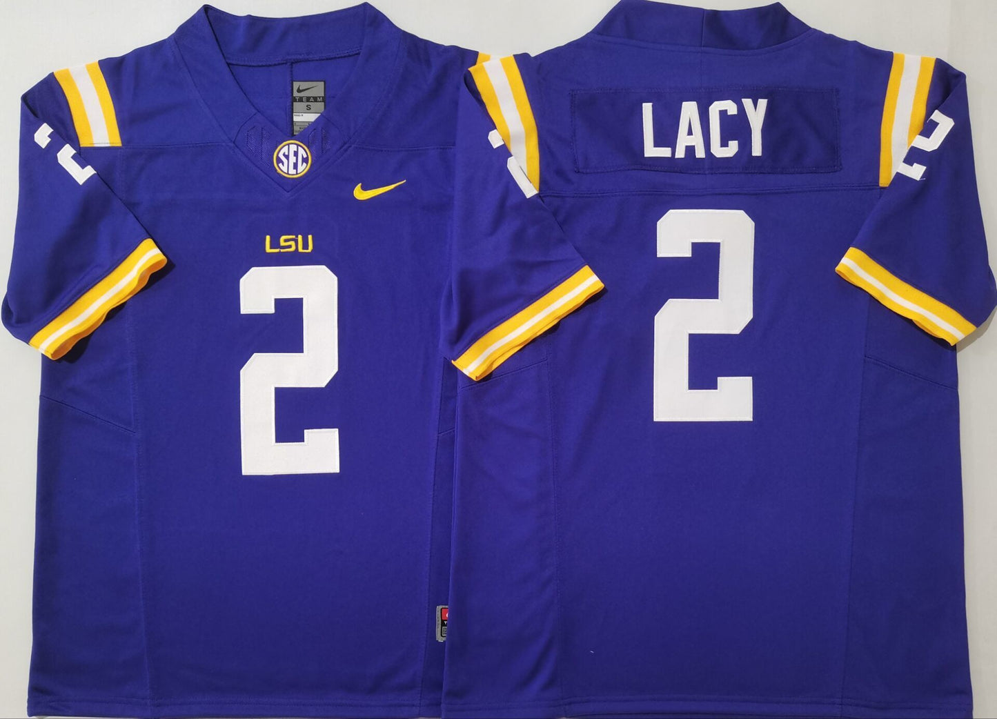 Men's LSU Tigers Kyren Lacy Purple Player Jersey sports jersey product view 1