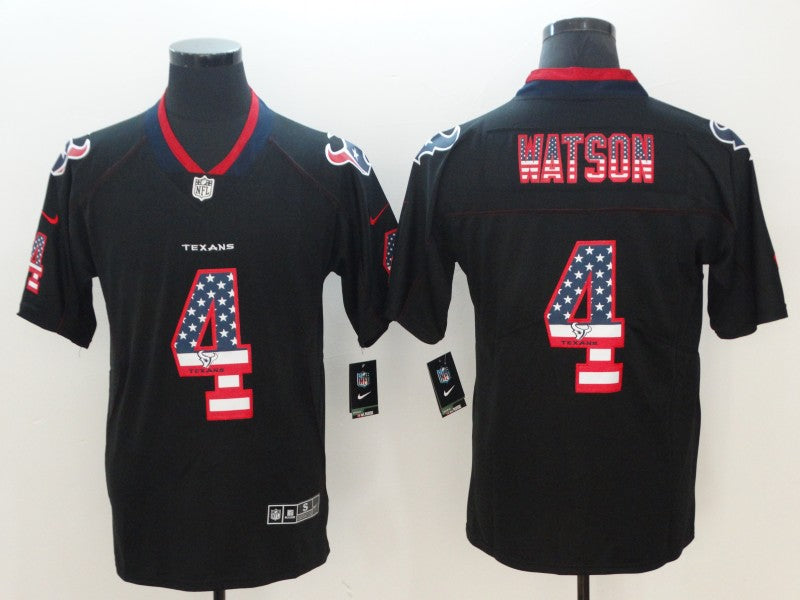 Men's Houston Texans Deshaun Watson #4 Black Authentic Game Jersey1 football jersey product view 1