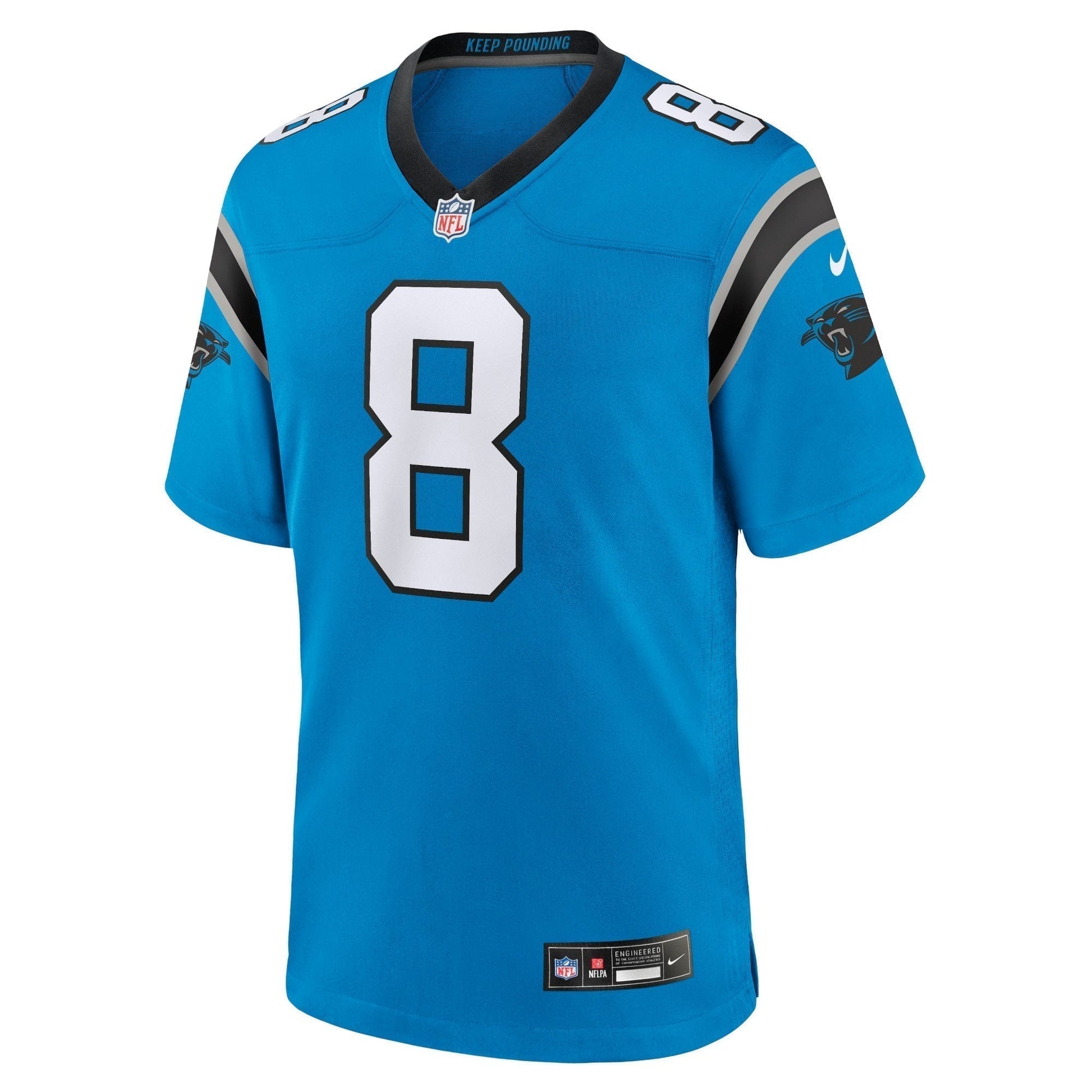 Jaycee Horn Carolina Panthers Alternate Game Jersey - Blue football jersey product view 2