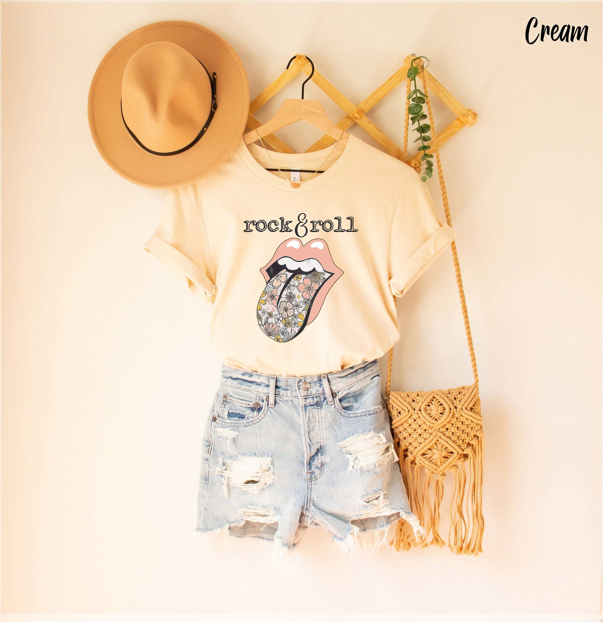 Vintage Rock and Roll Lips Shirt - Cute Concert Tee For Men Unisex T-shirt, Sweatshirt, Hoodie, Long Sleeve Tee - T-Shirt, Sweatshirt, Hoodie