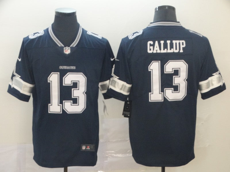 Men's Dallas Cowboys Michael Gallup Navy Game Player Jersey football jersey product view 1