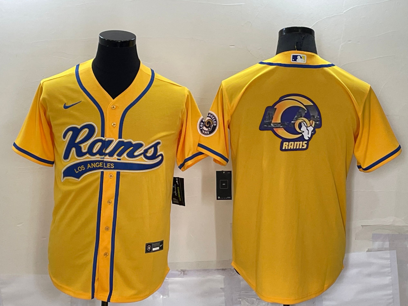 Men's Los Angeles Rams Yellow Game Jersey1 football jersey product view 1