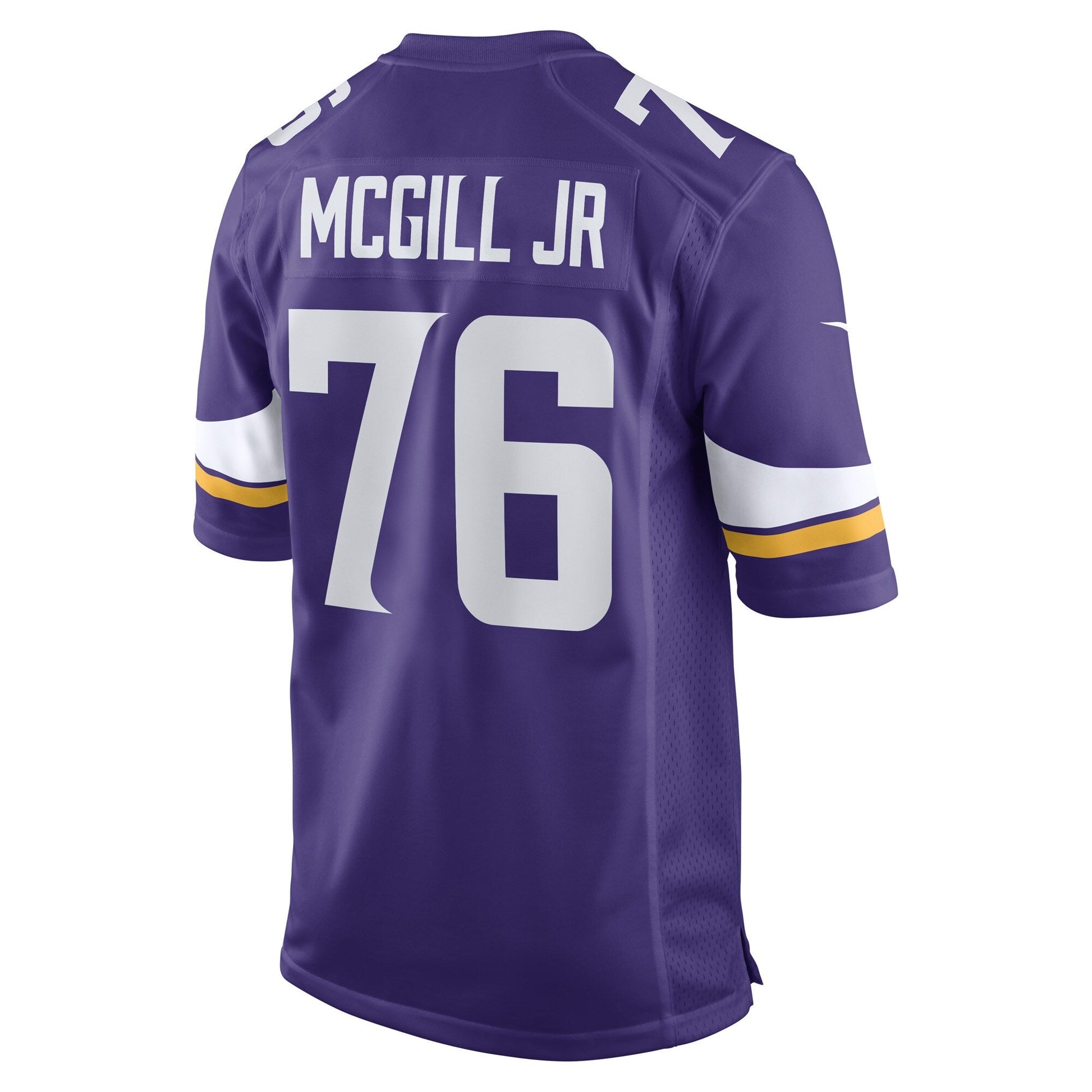 T.Y. McGill Jr. Minnesota Vikings Game Jersey - Purple football jersey product view 3