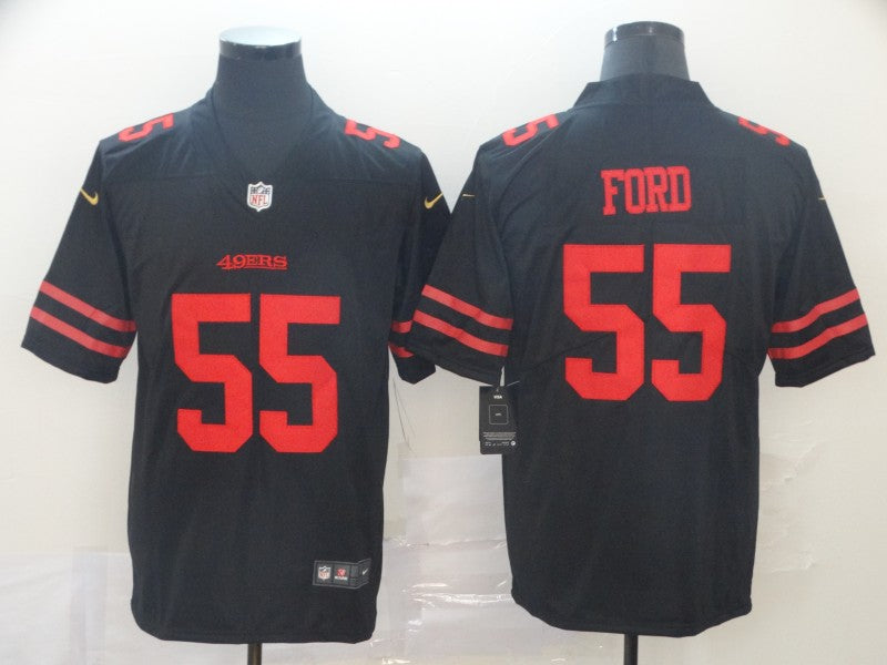 Men's San Francisco 49ers Dee Ford Black Game Jersey football jersey product view 1