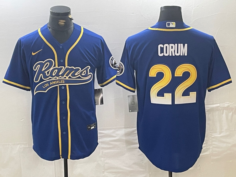 Men's Los Angeles Rams Blake Corum Royal Game Jersey football jersey product view 1