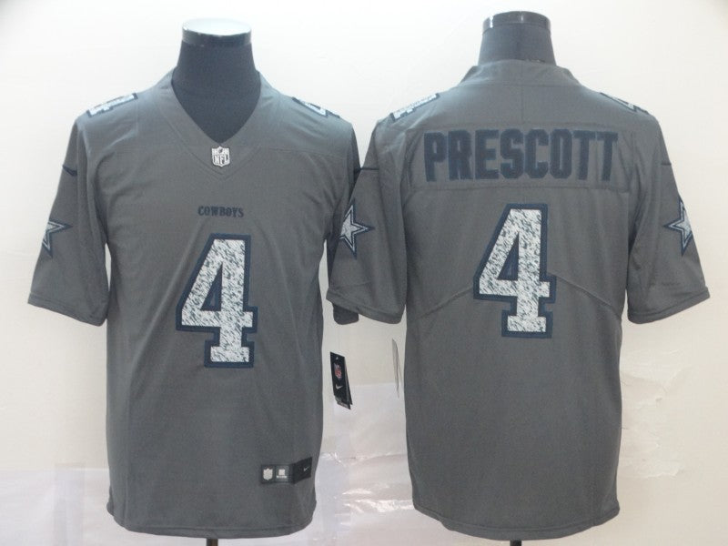 Men's Dallas Cowboys Dak Prescott #4 Gray Player Game Jersey1 football jersey product view 1