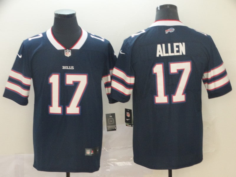 Men's Buffalo Bills Josh Allen #17 Navy Inverted Legend Jersey1 football jersey product view 1
