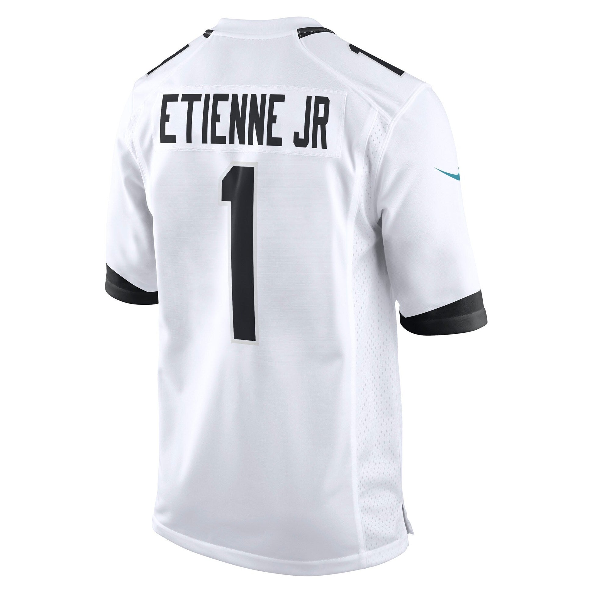 Travis Etienne Jr. Jacksonville Jaguars Game Jersey - White football jersey product view 3