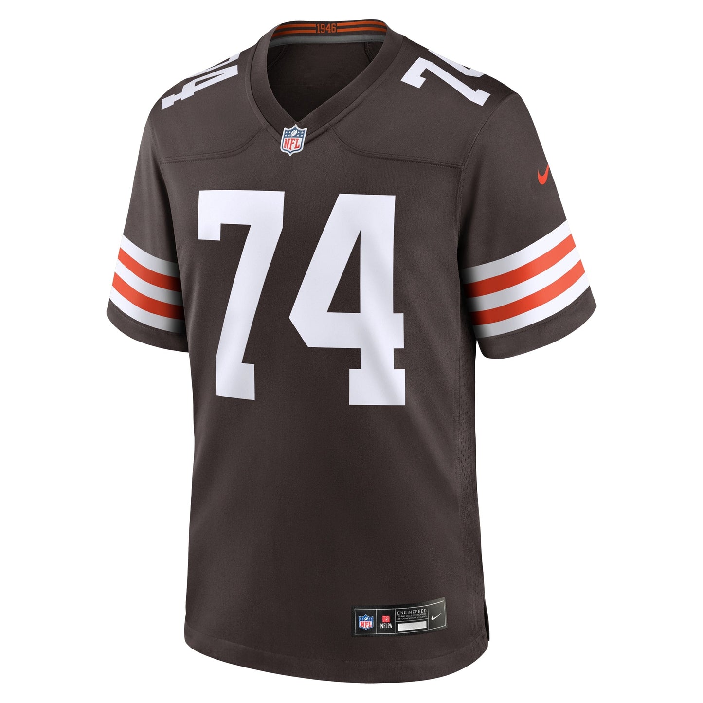 Hakeem Adeniji Cleveland Browns Game Jersey - Brown football jersey product view 2
