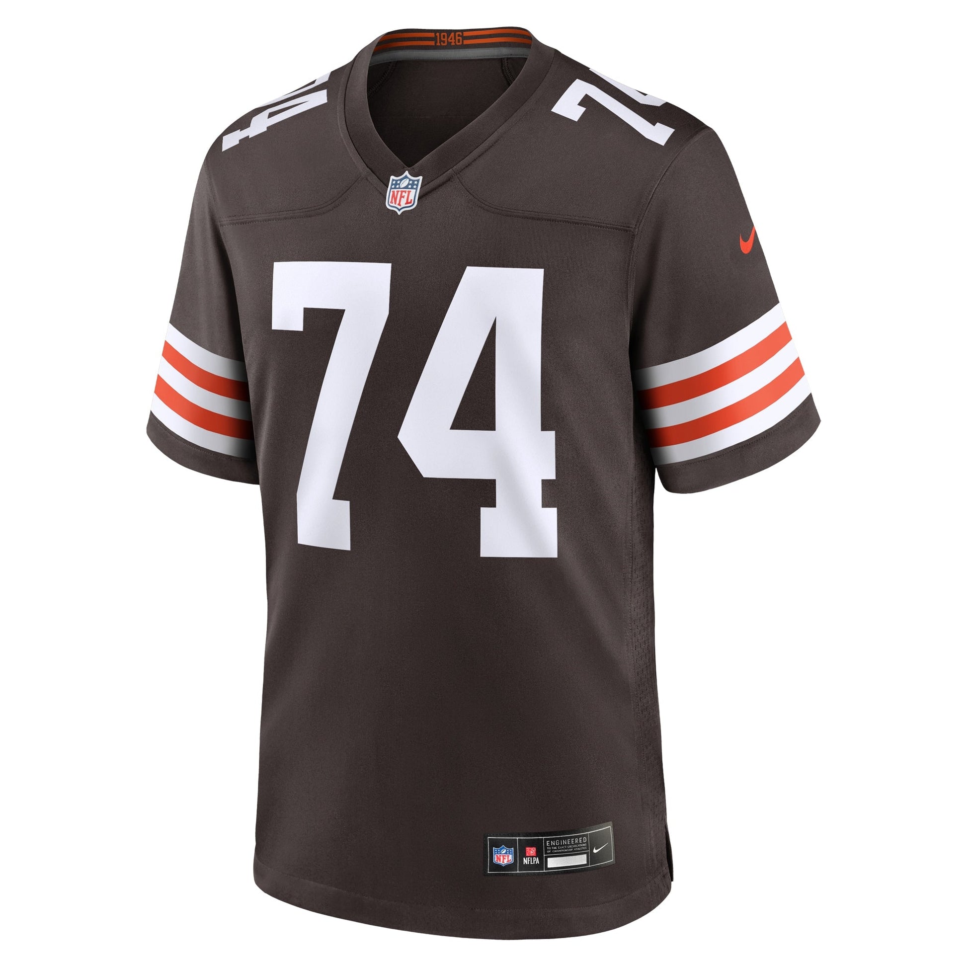 Hakeem Adeniji Cleveland Browns Game Jersey - Brown football jersey product view 2