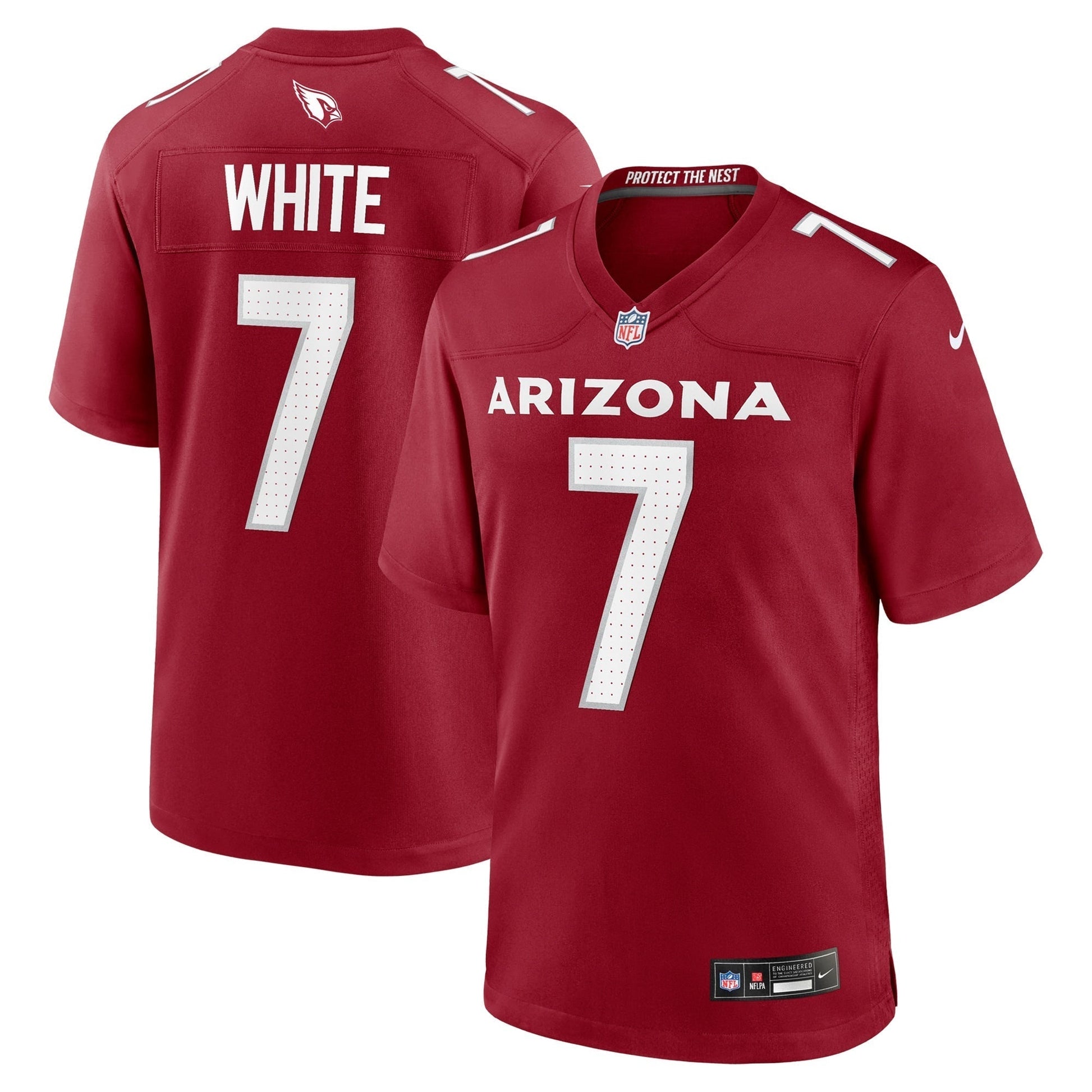 Kyzir White Arizona Cardinals Team Game Jersey - Cardinal football jersey product view 1
