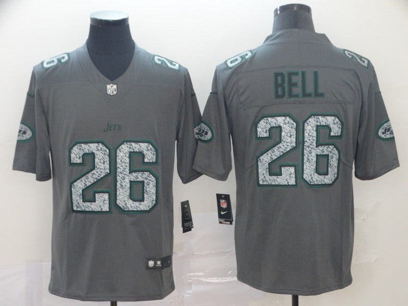 Men's New York Jets Le'Veon Bell #26 Gray Game Player Jersey1 football jersey product view 1