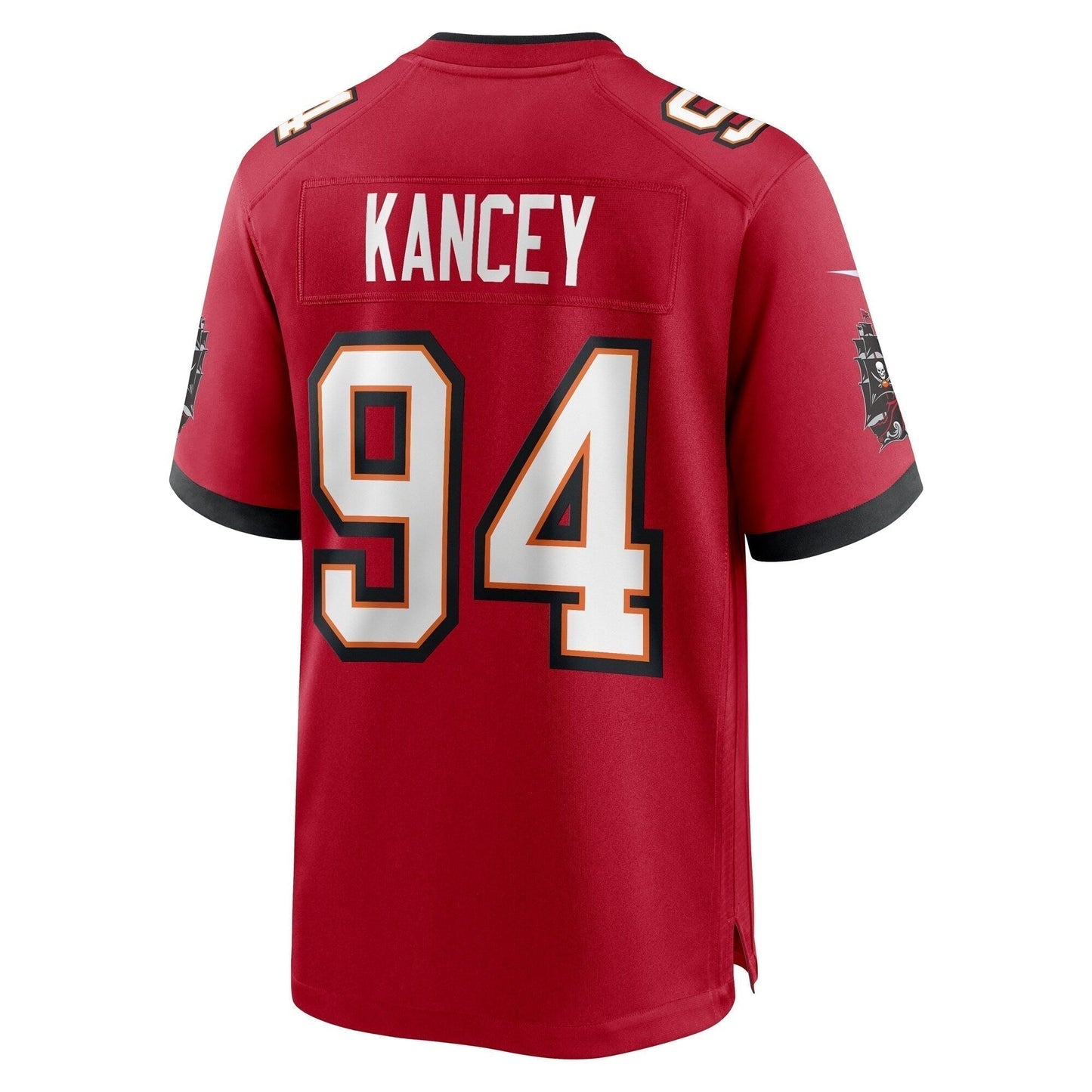 Calijah Kancey Tampa Bay Buccaneers Game Jersey - Red football jersey product view 3