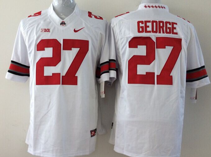 Men's Ohio State Buckeyes Eddie George White Player Game Jersey sports jersey product view 1